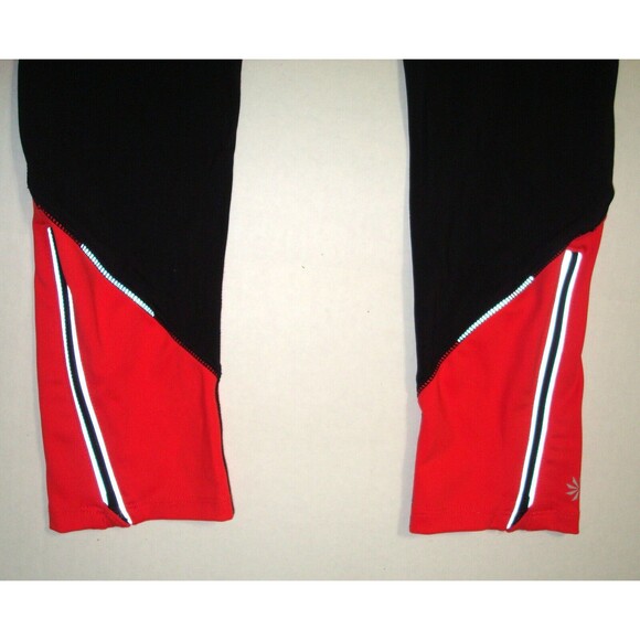 Athleta Activewear Leggings Homestretch Running Tight Blaze Red Black M New Gym - Picture 10 of 11